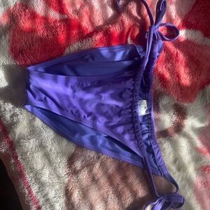 Wild Fable Violet Ruched Tie-Side Bikini Bottoms Set